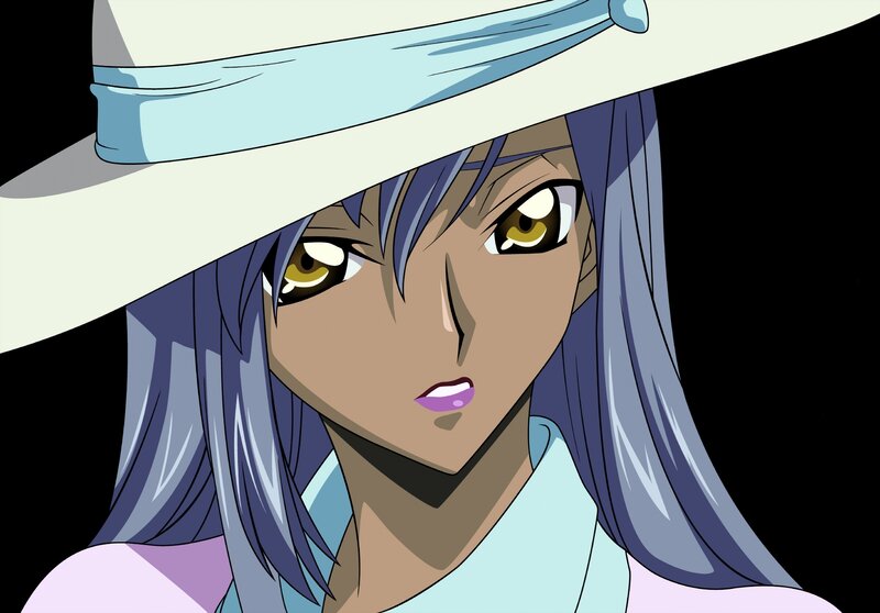 Anime Character with Hat — Blue, Serious