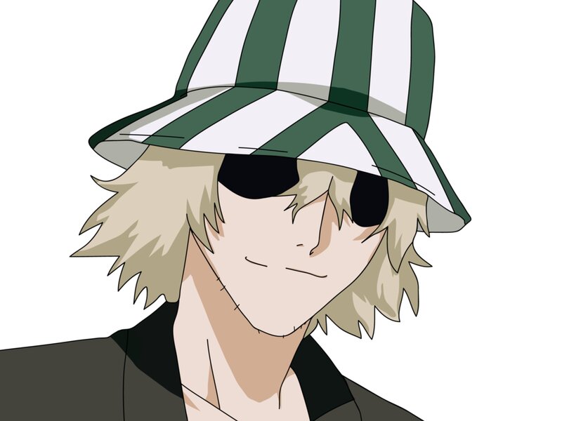 Anime Character with Hat — Green, Neutral, Sunglasses