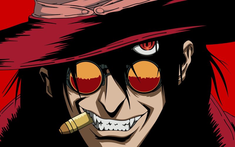 Anime Character with Hat — Red, Dramatic, Manga