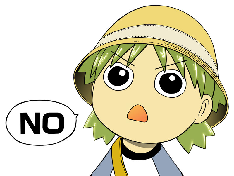 Anime Character with Hat — Yellow, Surprised