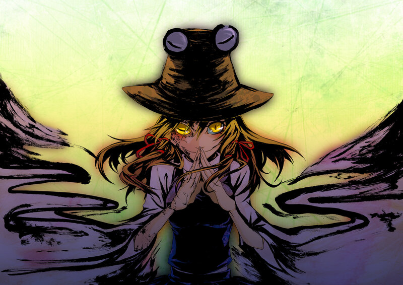 Anime Character with Hat — Yellow