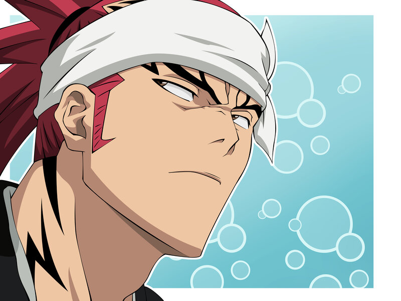 Anime Character with Headband — Blue, Determined