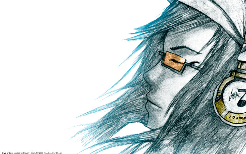 anime character with headphones