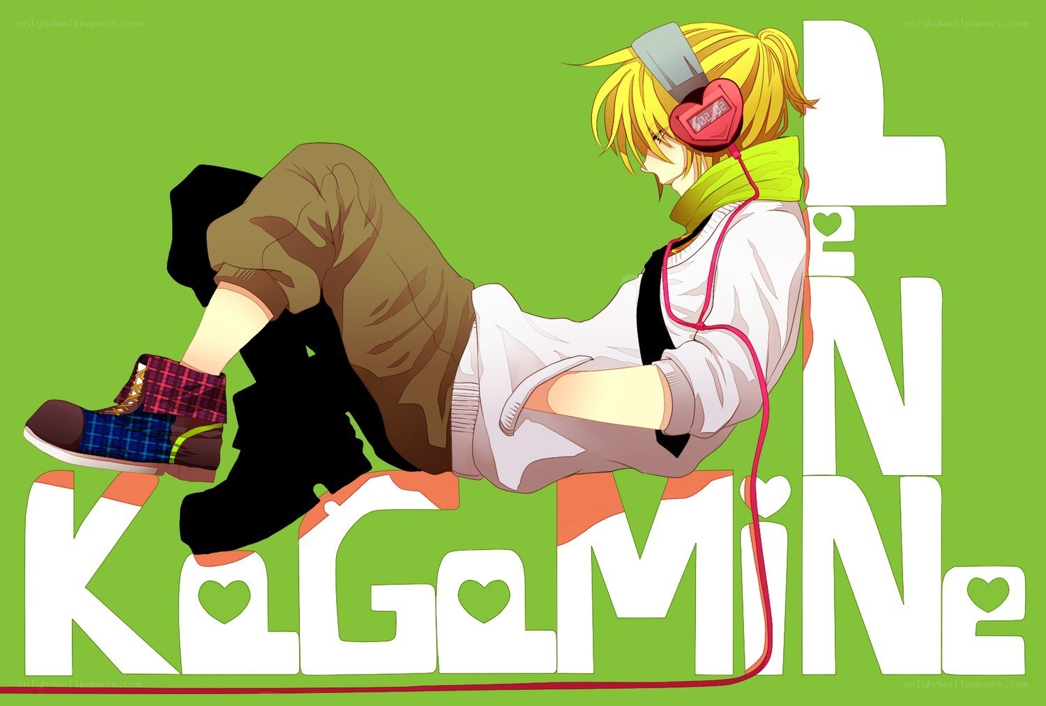 anime character with headphones