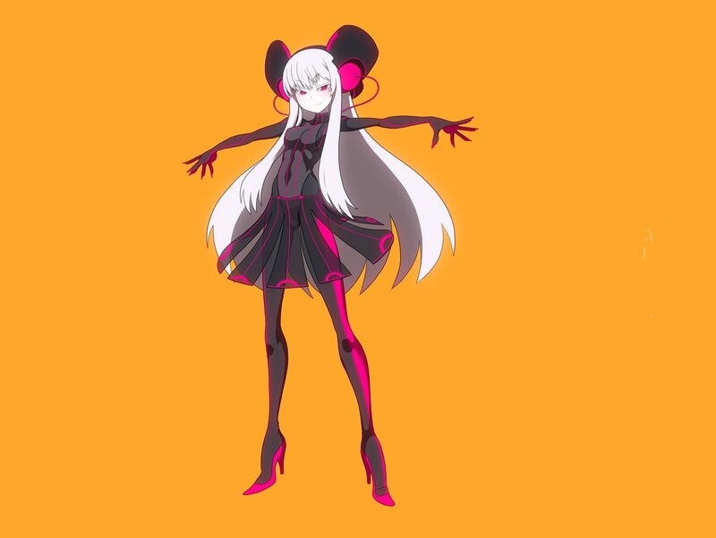 anime character with headphones