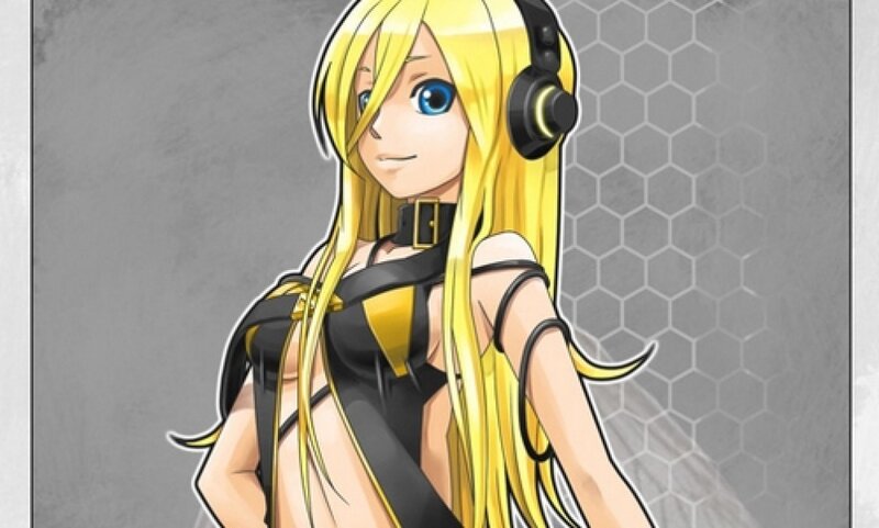 anime character with headphones