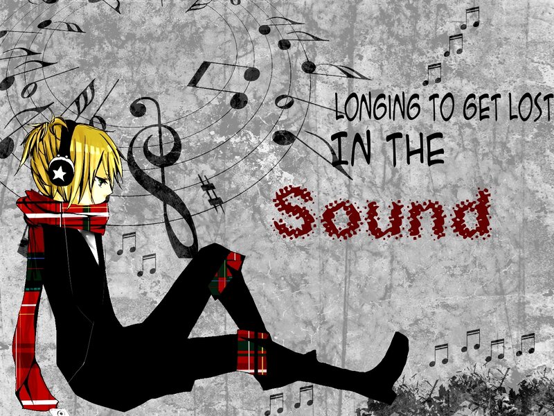 anime character with headphones