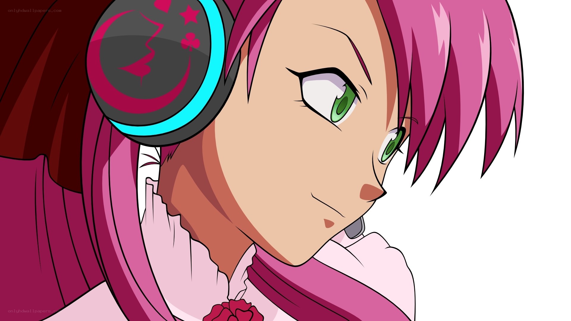 anime character with headphones