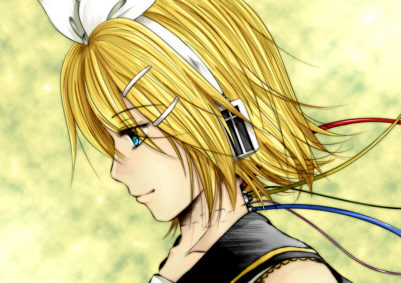 anime character with headphones