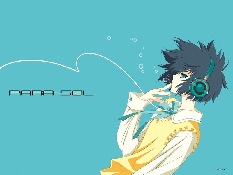 Anime character with headphones