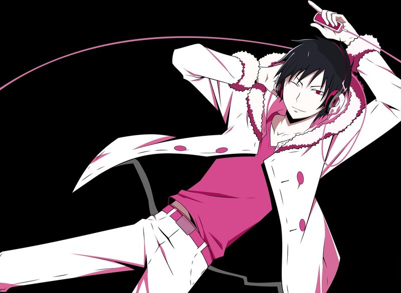 Anime Character with Headphones — Black, Dynamic