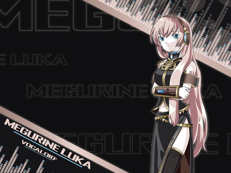 Anime Character with Headphones — Black, Technological