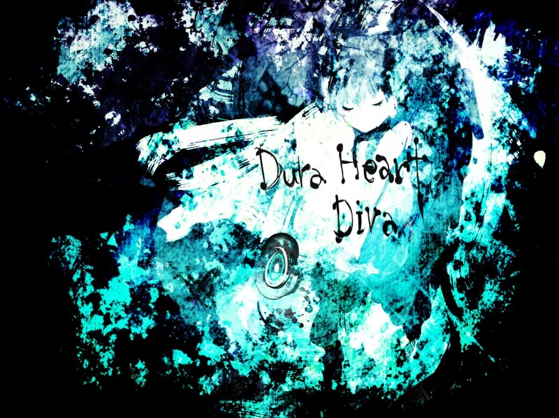 Anime Character with Headphones — Blue, Dark