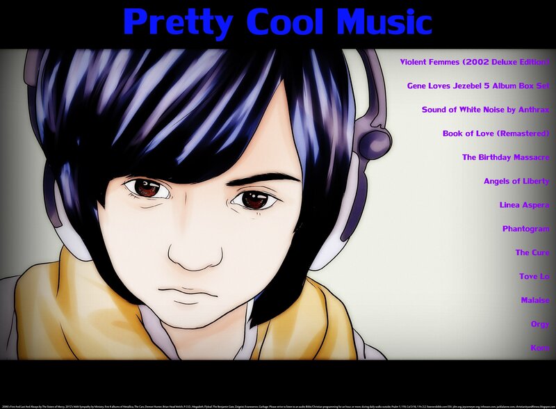 Anime Character with Headphones — Blue, Neutral