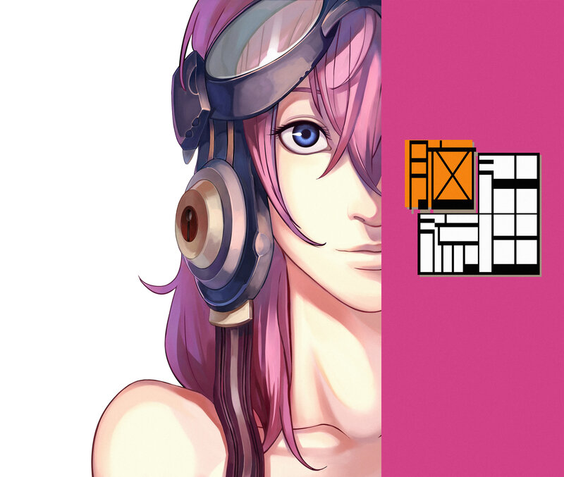 Anime Character with Headphones — Pink