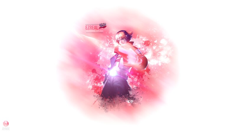 Anime Character with Headphones — Red, Dramatic, Digital Art, Weapon