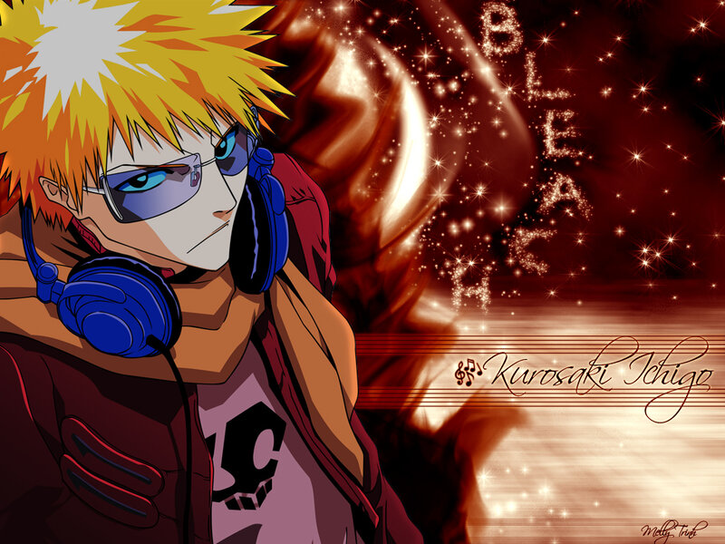 Anime Character with Headphones — Red, Dramatic, Sunglasses