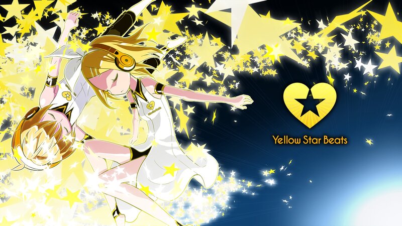 Anime Character with Headphones — Yellow, Energetic, Night