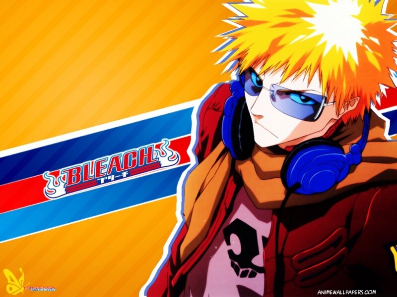 Anime Character with Headphones — Yellow