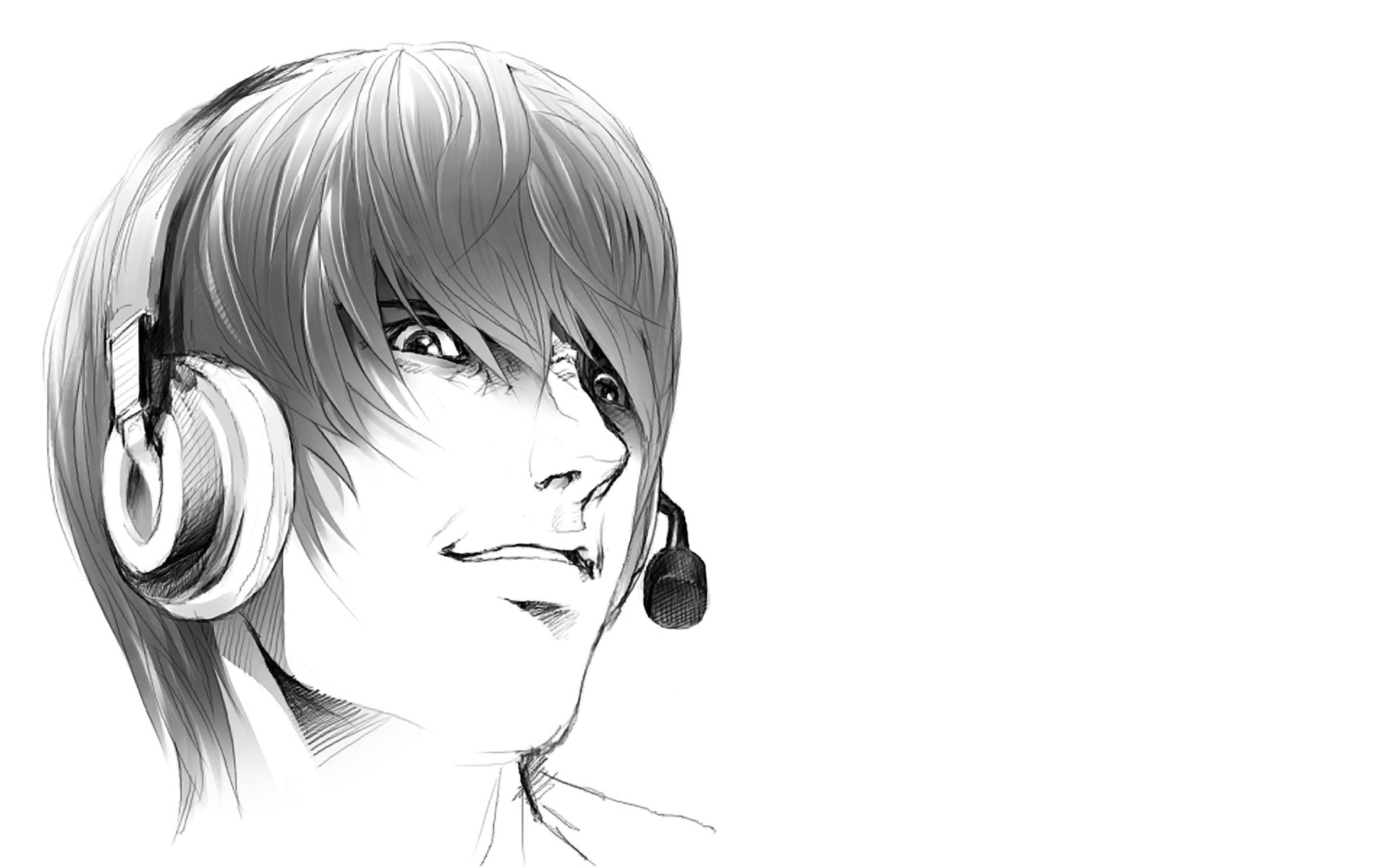 anime character with headset
