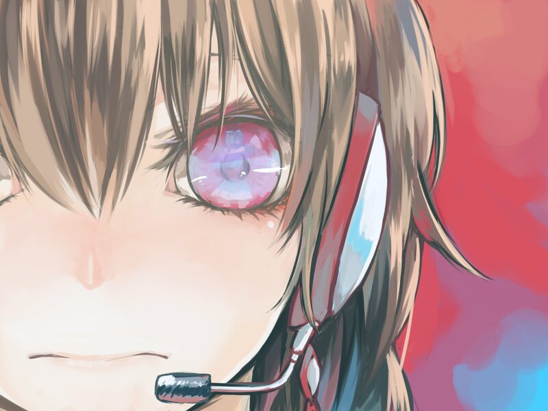 anime character with headset