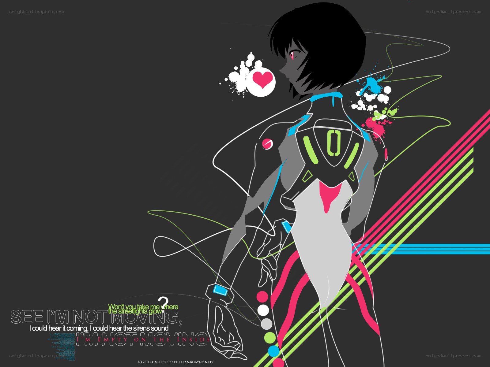 anime character with heart