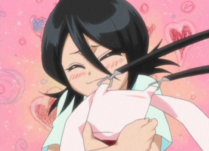 anime character with heart background