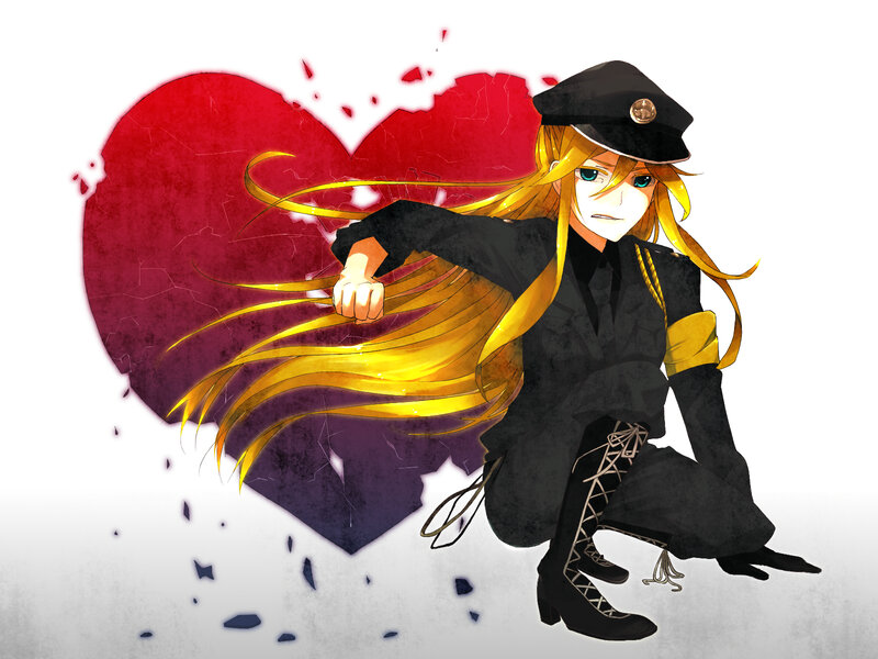 Anime Character with Heart — Black