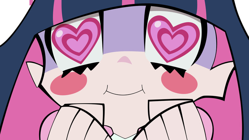 anime character with heart eyes