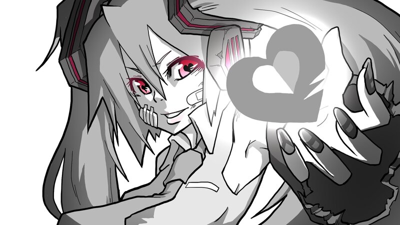 anime character with heart symbol
