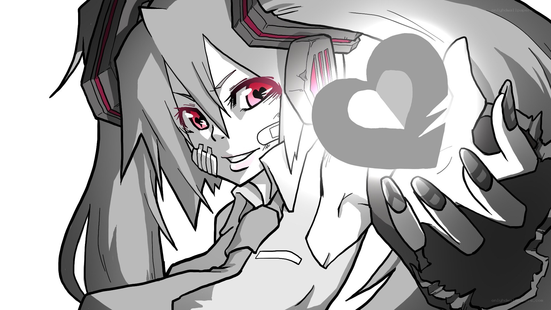 anime character with heart symbol