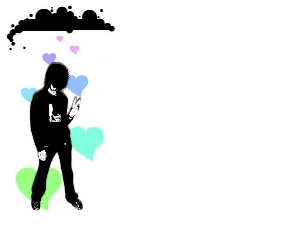 anime character with hearts