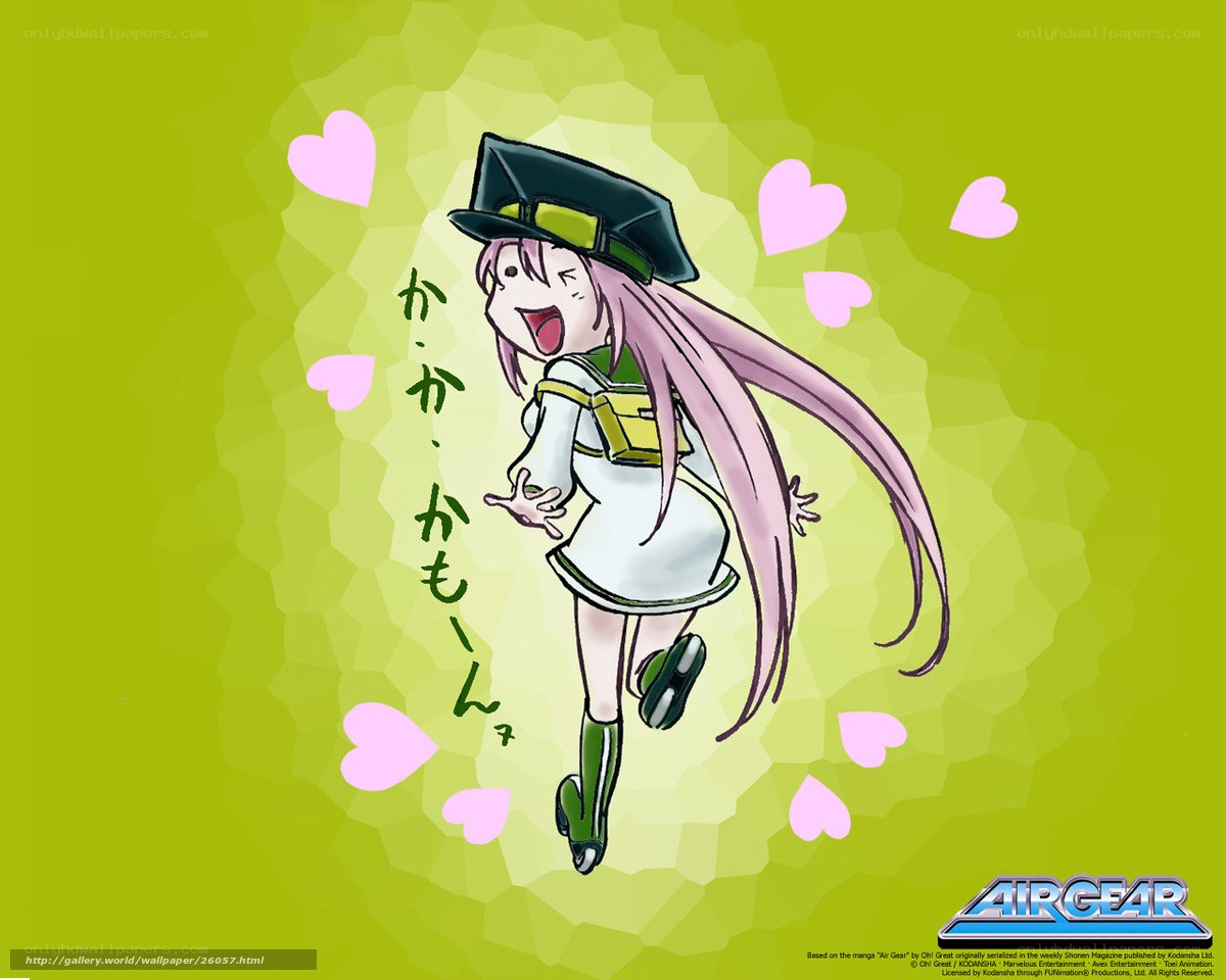 Anime character with hearts