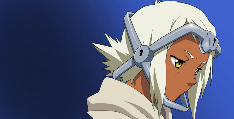 anime character with helmet