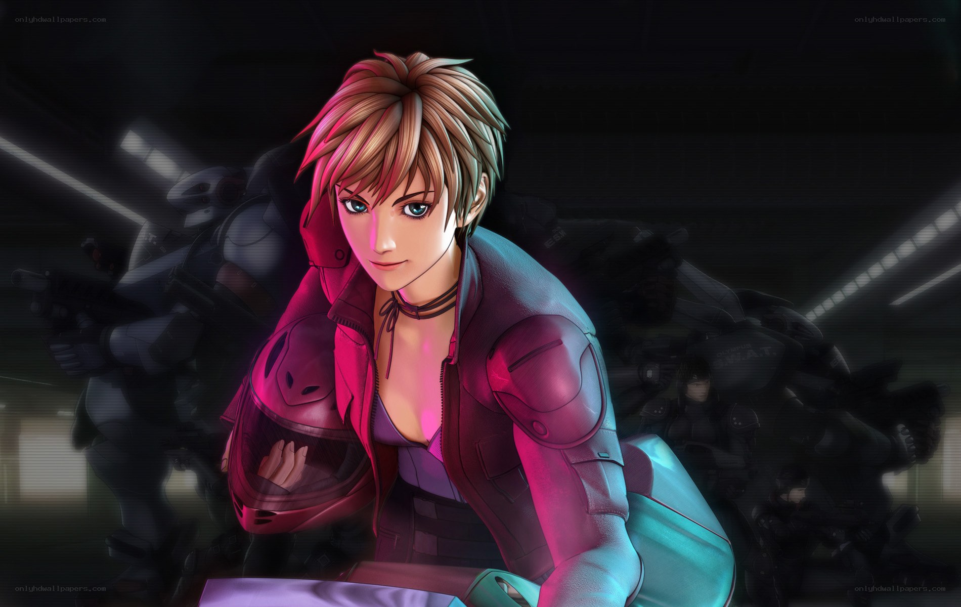 anime character with helmet