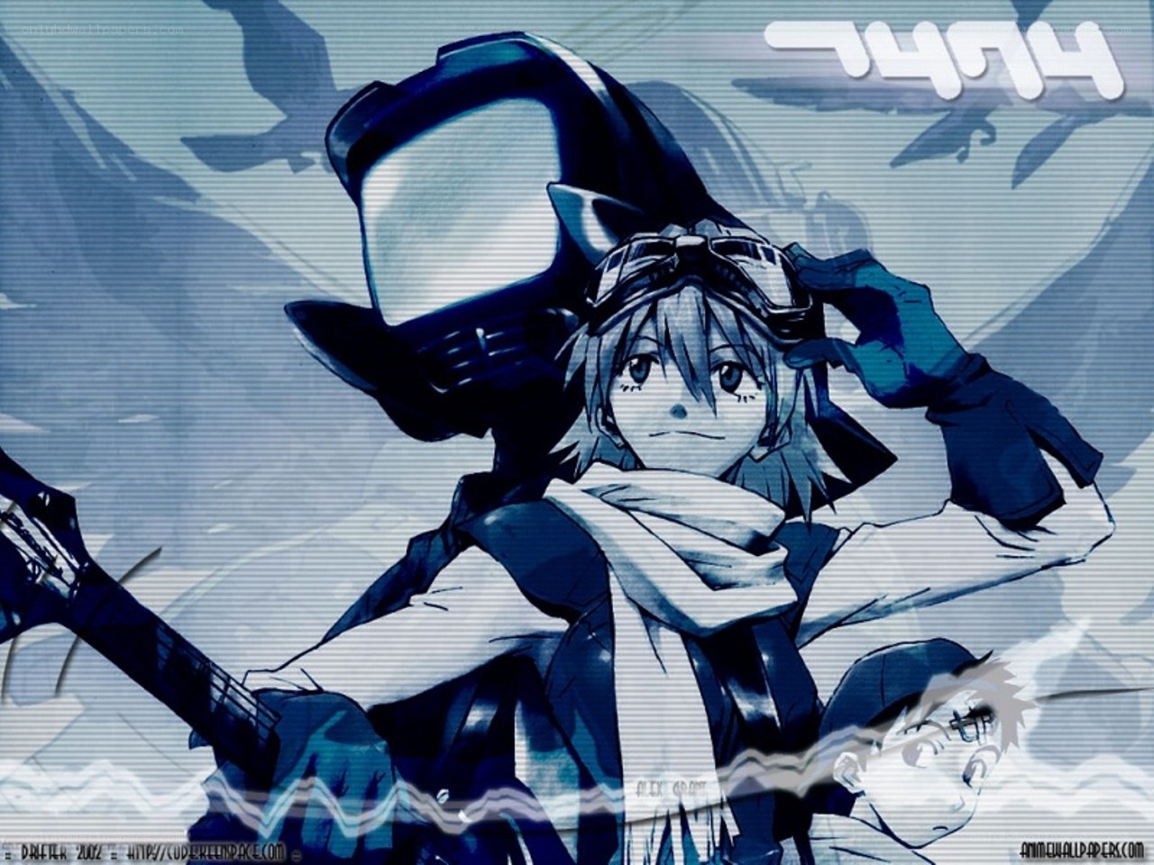 anime character with helmet