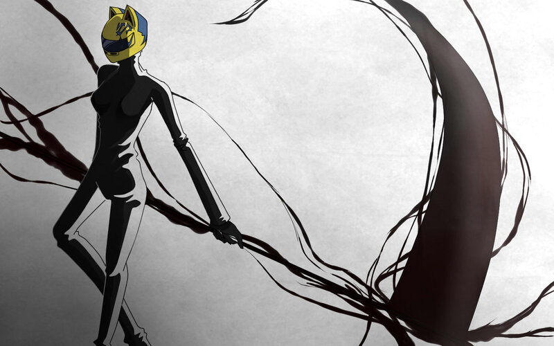 anime character with helmet and tendrils