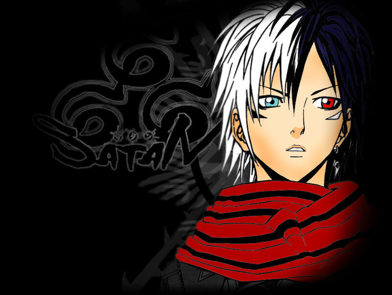 Anime Character with Heterochromia — Black
