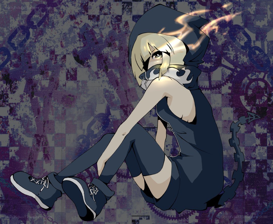 anime character with hood