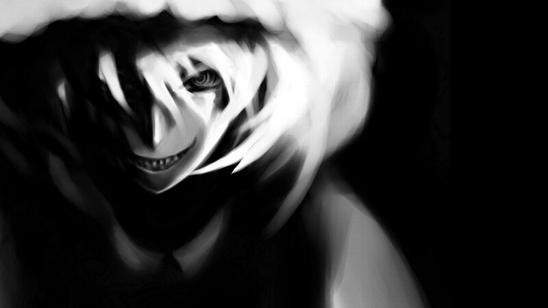 Anime Character with Hood — Black