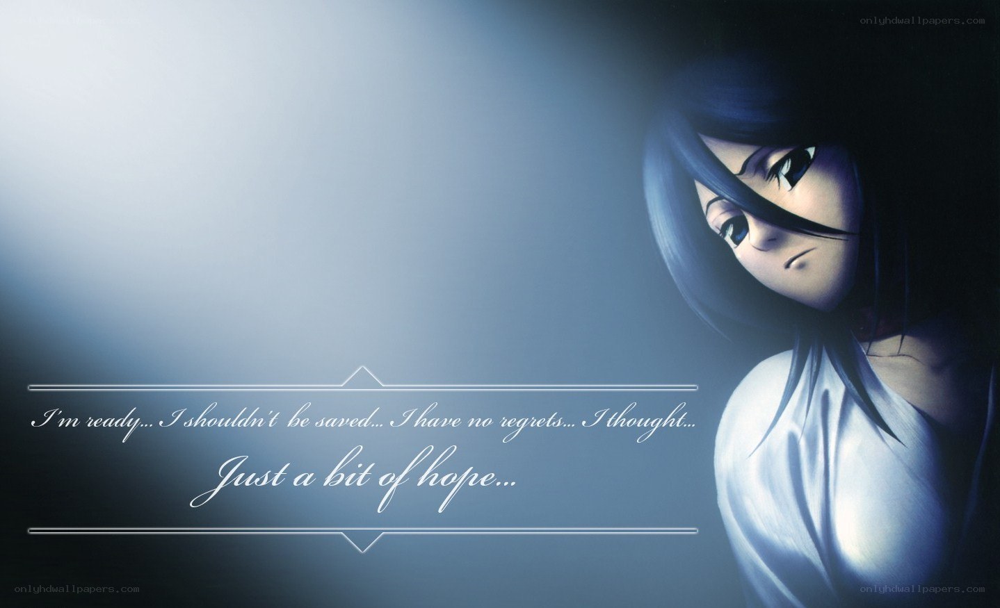 anime character with hopeful quote