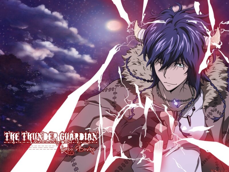 Anime Character with Horns — Purple, Dramatic, Night