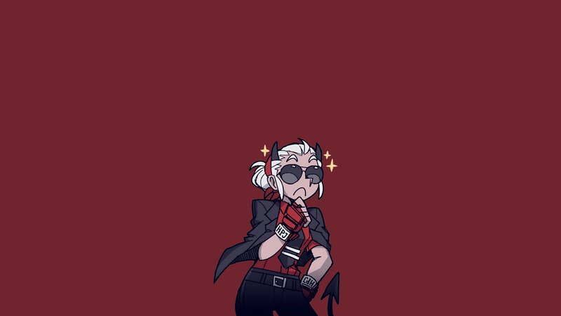 Anime Character with Horns — Red, Confident