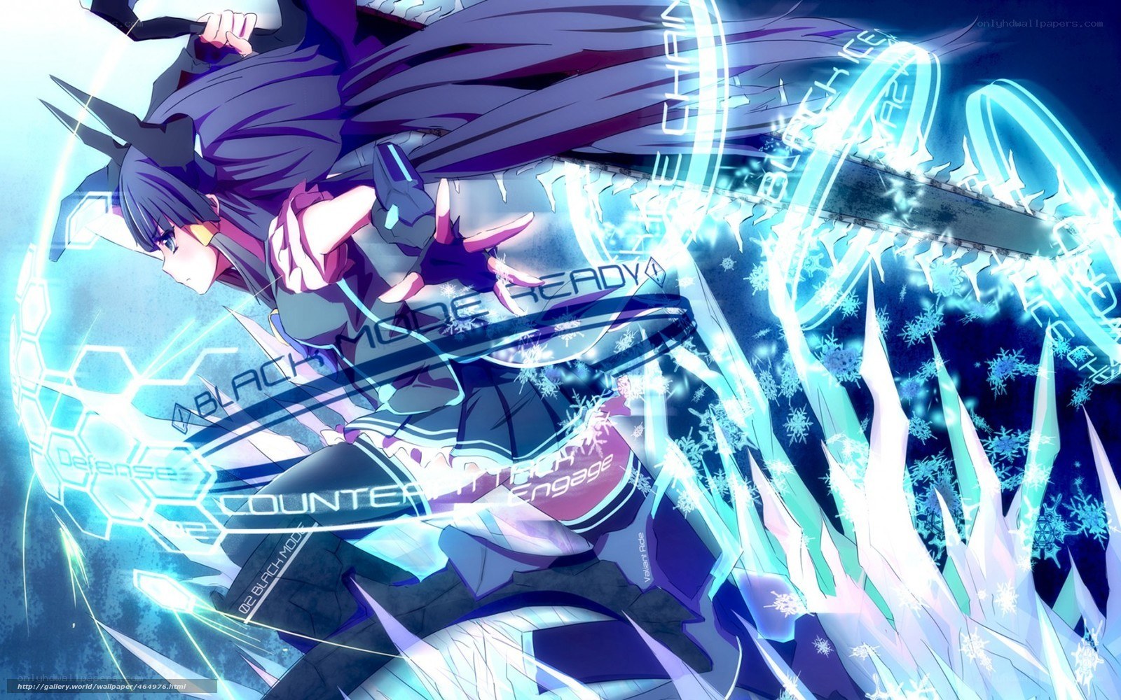 anime character with ice attack