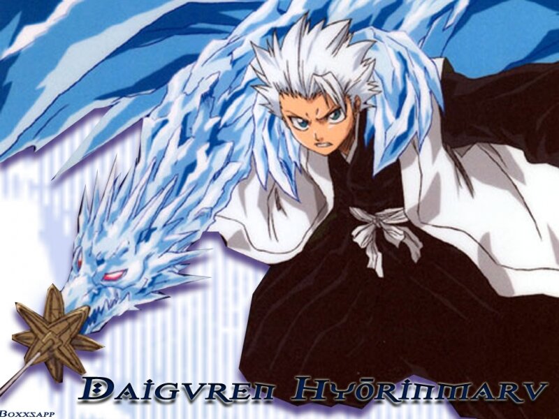 Anime Character with Ice Dragon