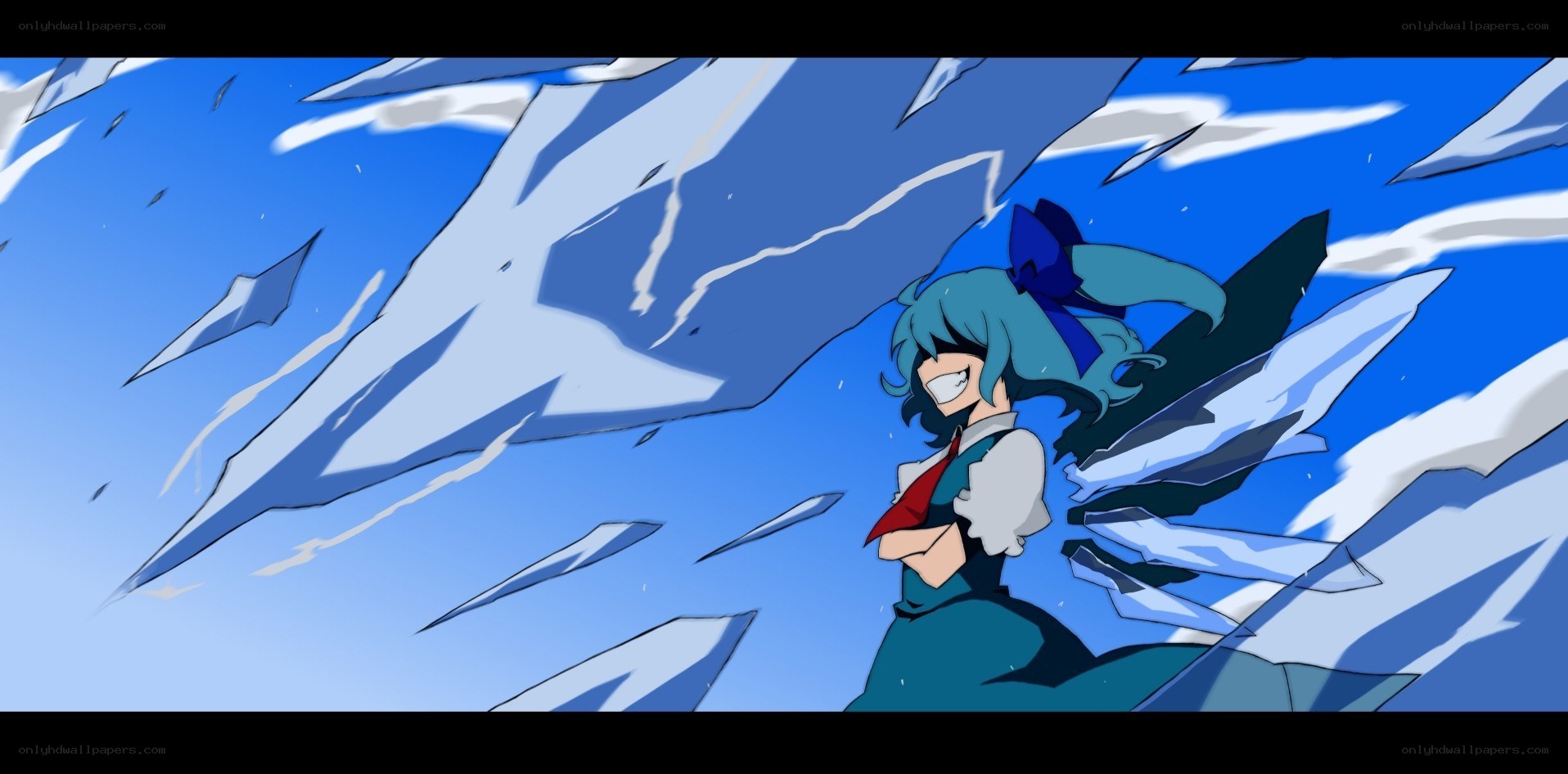 anime character with ice shards