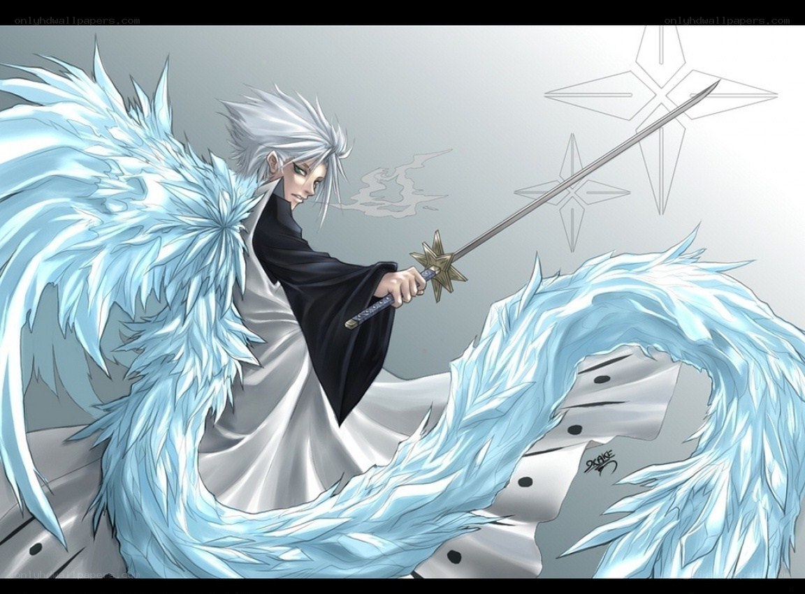 anime character with ice wings