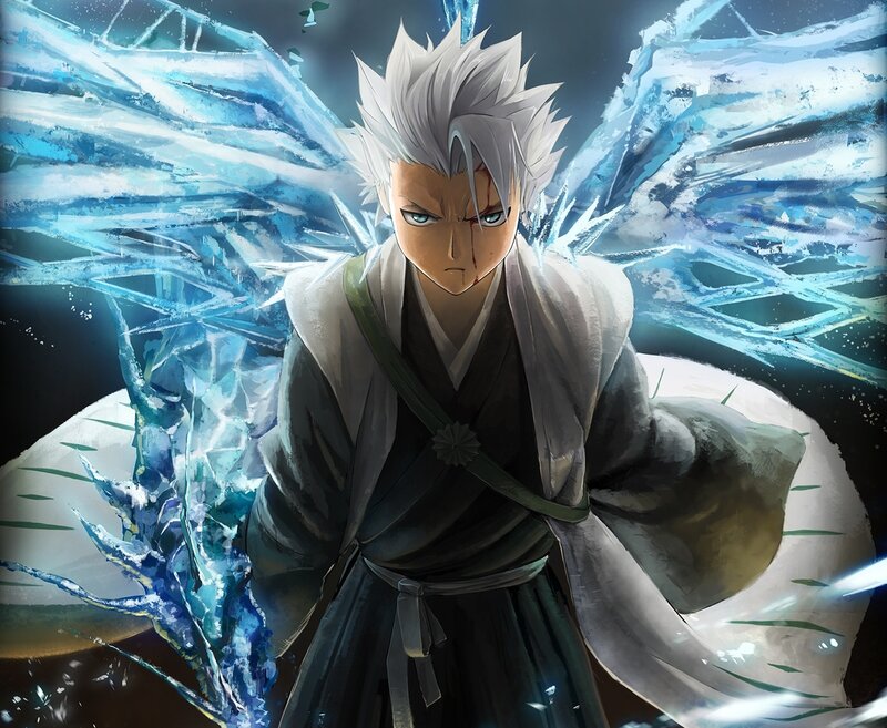 Anime Character with Ice Wings — White