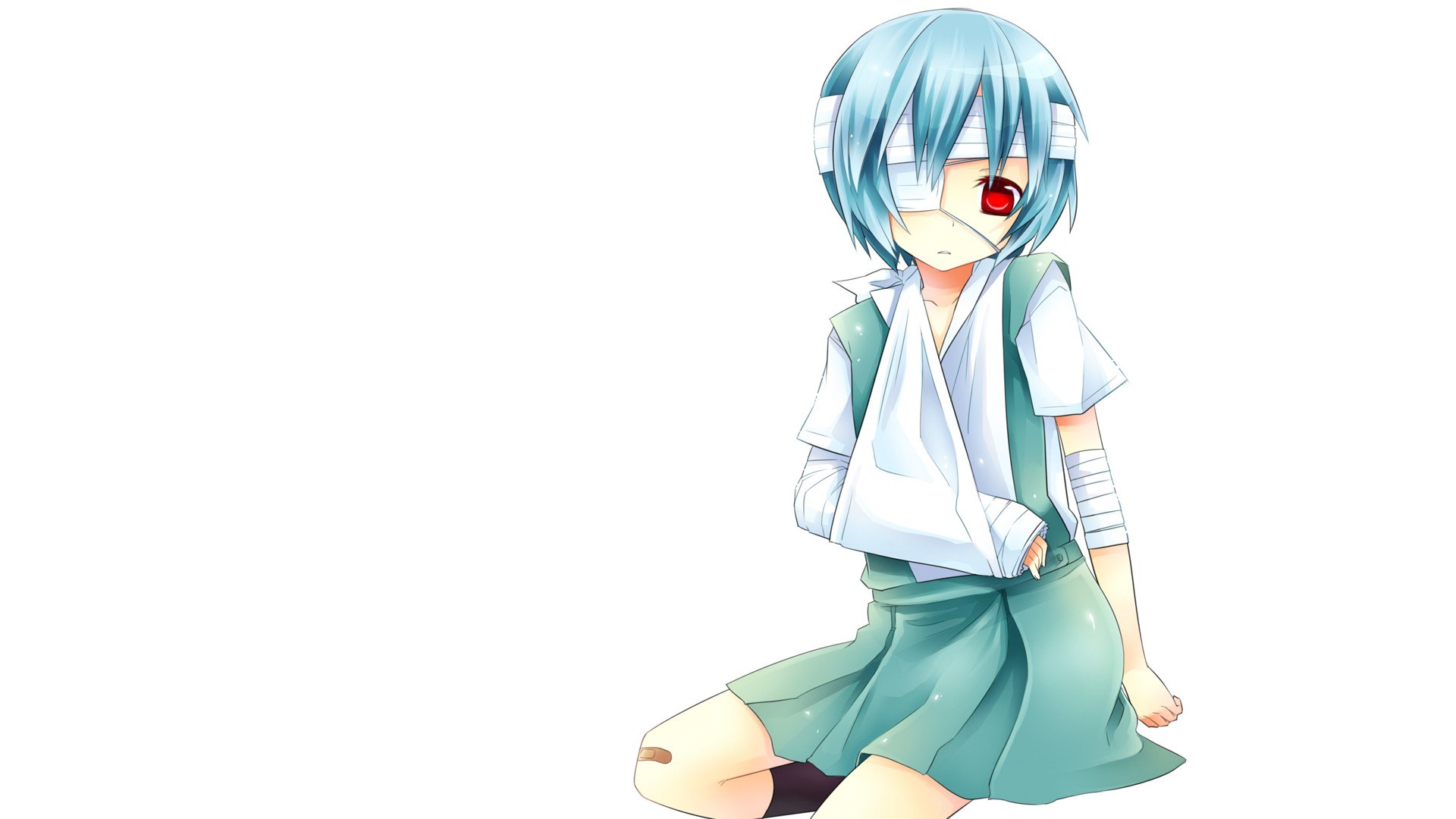 anime character with injuries
