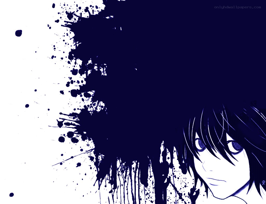 anime character with ink splatter